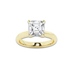 6.00 ctw Asscher Lab-Grown Diamond Minimalist Engagement Ring in 14K Yellow Gold for Women | D Color, VVS1 Clarity, IGI Certified