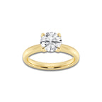 1.50 ctw Round Lab-Grown Diamond Solitaire Engagement Ring in 14K White Gold And Yellow Gold for Women | Colorless D, VVS1 Clarity, IGI Certified