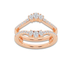 Jayleen 1/2 ctw Oval Lab Grown Diamond Ring Enhancer 14K Rose Gold, DE, VS1