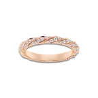 Jane 1/2 ctw Round Lab Grown Diamond Prong Set Wedding Band 14K Rose Gold, DE, VS1