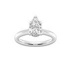 1.00 ctw Pear Lab-Grown Diamond Solitaire Engagement Ring in Platinum for Women | Colorless D, VVS1 Clarity, IGI Certified