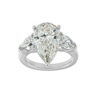 Milan Ring 18K White Gold, E, VS1 | IGI Certified, 6 ct Center