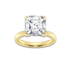 5.00 ctw Asscher Lab-Grown Diamond Solitaire Engagement Ring in 14K Yellow Gold for Women | Colorless D, VVS1 Clarity, IGI Certified