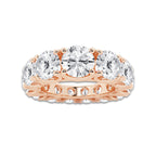 Jayla 10 2/3 ctw Round Lab Grown Diamond Graduated Eternity Band 14K Rose Gold, DE, VS1
