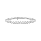 5 ctw Round Lab Grown Diamond Four-Prong Tennis Bracelet - 6 Inches Platinum, DE, VS1
