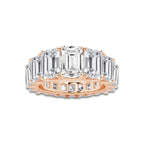 Odette 11 ctw Emerald Lab Grown Diamond Graduated Eternity Band 14K Rose Gold, DE, VS1