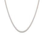 10 ctw Oval Lab Grown Diamond East West Tennis Necklace 14K Rose Gold, DE, VS1