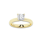 1.00 ctw Asscher Lab-Grown Diamond Minimalist Engagement Ring in 14K Yellow Gold for Women | E Color, VS1 Clarity, IGI Certified