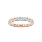 Paris 1 ctw Shared Prong Round Lab Grown Diamond Eternity Band - 2.1mm Width 14K Rose Gold, DE, VS1