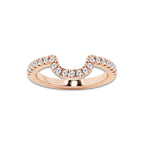 Shye 1/3 ctw Round Lab Grown Diamond Prong Set Wedding Band 18K Rose Gold, DE, VS1