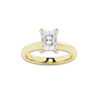 1.50 ctw Radiant Lab-Grown Diamond Minimalist Engagement Ring in 14K Yellow Gold for Women | D Color, VVS1 Clarity, IGI Certified
