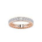 Danielle 2 ctw Emerald Lab Grown Diamond Half Bezel Eternity Band - 3.6mm Width 14K Rose Gold, DE, VS1