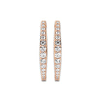 1/2 ctw Round Lab Grown Diamond Hoop Earrings 14K Rose Gold, DE, VS1