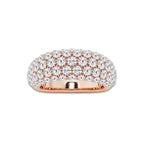 Haiku 2 1/2 ctw Round Lab Grown Diamond Domed Band 14K Rose Gold, DE, VS1