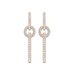 1 ctw Round Lab Grown Diamond Twisted Drop Earrings 18K Rose Gold, DE, VS1