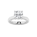2.50 ctw Round Lab-Grown Diamond Minimalist Engagement Ring in Platinum for Women | E Color, VS1 Clarity, IGI Certified