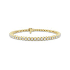 2 ctw Round Lab Grown Diamond Four-Prong Tennis Bracelet - 6.5 Inches 14K Yellow Gold, DE, VS1