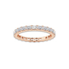 Renata 1 ctw East-West Emerald Lab Grown Diamond Eternity Band - 1.9mm Width 14K Rose Gold, DE, VS1