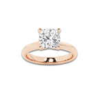 7.00 ctw Cushion Lab-Grown Diamond Minimalist Engagement Ring in 14K Rose Gold for Women | D Color, VVS1 Clarity, IGI Certified