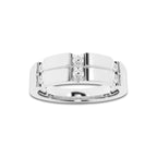 1/4 ctw Round Lab Grown Diamond Men's Wedding Band 14K White Gold, DE, VS1