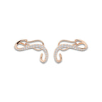 1 2/5 ctw Curve Flow Wraparound Earrings 14K Rose Gold, DE, VS1