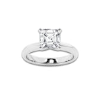 5.00 ctw Asscher Lab-Grown Diamond Minimalist Engagement Ring in 14K White Gold for Women | D Color, VVS1 Clarity, IGI Certified