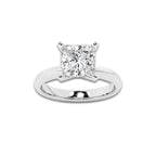 3.00 ctw Princess Lab-Grown Diamond Minimalist Engagement Ring in Platinum for Women | D Color, VVS1 Clarity, IGI Certified