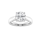 1 1/2 ctw Round Lab Grown Diamond Trellis Solitaire Engagement Ring Platinum, E, VS1 | 1 1/2 ct Center