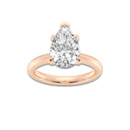 2.50 ctw Pear Lab-Grown Diamond Solitaire Engagement Ring in 14K Rose Gold for Women | Colorless D, VVS1 Clarity, IGI Certified