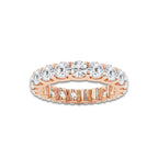 Gretchen 3 ctw U shaped Round Lab Grown Diamond Eternity Band - 3.5mm Width 14K Rose Gold, DE, VS1