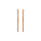 1 ctw Round Lab Grown Diamond Inside Out Hoop Earrings 14K Rose Gold, DE, VS1