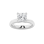 8.00 ctw Cushion Lab-Grown Diamond Minimalist Engagement Ring in Platinum for Women | D Color, VVS1 Clarity, IGI Certified