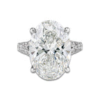 Tel Aviv Ring 18K White Gold, E, VS1 | IGI Certified, 12 ct Center