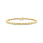 1 ctw Round Lab Grown Diamond Four-Prong Tennis Bracelet - 7.5 Inches 14K Yellow Gold, DE, VS1