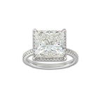 Barcelona Ring 18K White Gold, GH, VS2 | 10 ct Center