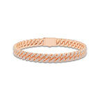 1 7/8 ctw Round Lab Grown Diamond Cuban Link Bracelet - 6 Inches 14K Rose Gold, DE, VS1