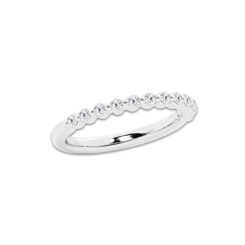 Millie 1/4 ctw Round Lab Grown Diamond Floating Wedding Band 14K White Gold, DE, VS1