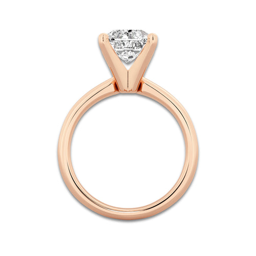 3.00 ctw Radiant Lab-Grown Diamond Minimalist Engagement Ring in 14K Rose Gold for Women | D Color, VVS1 Clarity, IGI Certified