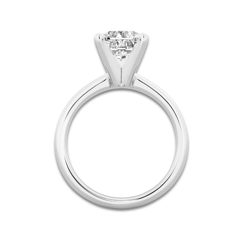 2.50 ctw Radiant Lab-Grown Diamond Minimalist Engagement Ring in Platinum for Women | E Color, VS1 Clarity, IGI Certified