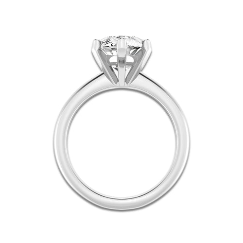 5.00 ctw Marquise Lab-Grown Diamond Minimalist Engagement Ring in 14K White Gold for Women | E Color, VS1 Clarity, IGI Certified