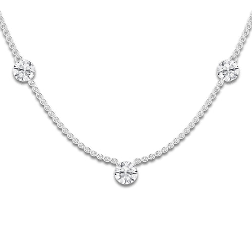 Boundless Station Necklace 14K White Gold, DE, VS1