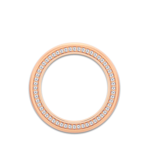 2/3 ctw Round Lab Grown Diamond 4mm Domed Sandblast Finish Eternity Band 14K Rose Gold, DE, VS1