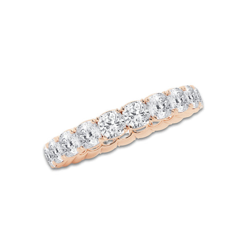 Aspen 3 ctw Cushion Lab Grown Diamond Eternity Band - 3.2mm Width 14K Rose Gold, DE, VS1