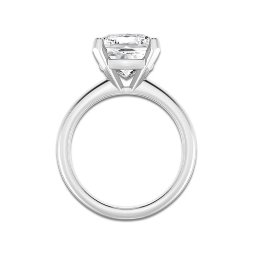5.00 ctw Cushion Lab-Grown Diamond Minimalist Engagement Ring in Platinum for Women | E Color, VS1 Clarity, IGI Certified