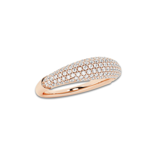 Tapestry näas Bombë 2/3 ctw Round Lab Grown Diamond Pave Band 14K Rose Gold, DE, VS1