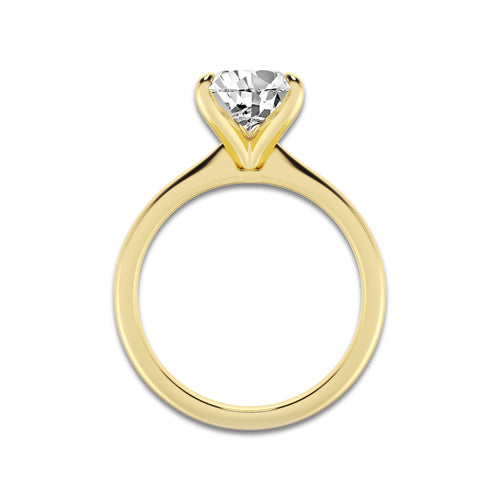 2.00 ctw Pear Lab-Grown Diamond Solitaire Engagement Ring in 14K Yellow Gold for Women | Colorless D, VVS1 Clarity, IGI Certified