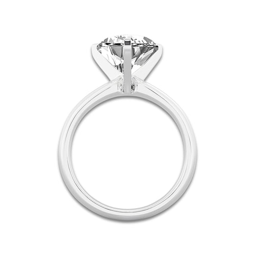 2.50 ctw Heart Lab-Grown Diamond Minimalist Engagement Ring in Platinum for Women | E Color, VS1 Clarity, IGI Certified