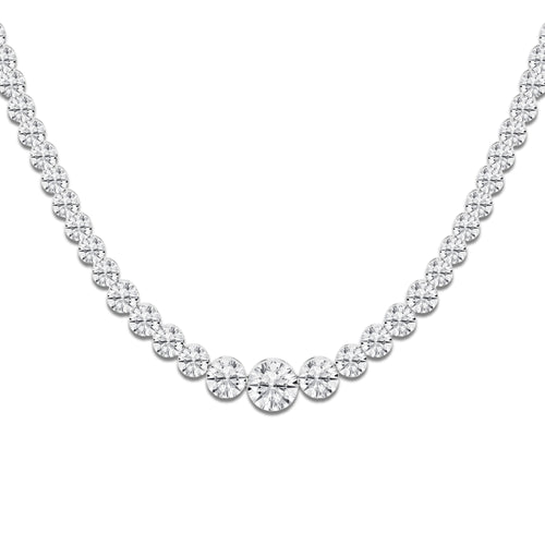 Boundless Riviera Necklace 14K White Gold, DE, VS1 | 1 ct Center