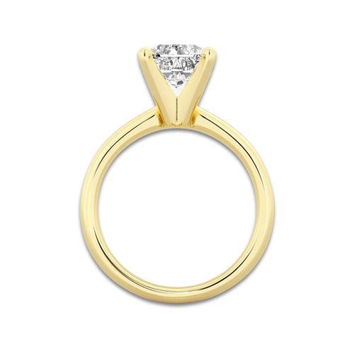 2.50 ctw Radiant Lab-Grown Diamond Minimalist Engagement Ring in 14K Yellow Gold for Women | E Color, VS1 Clarity, IGI Certified