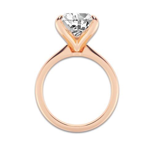 4.00 ctw Pear Lab-Grown Diamond Solitaire Engagement Ring in 14K Rose Gold for Women | Colorless D, VVS1 Clarity, IGI Certified
